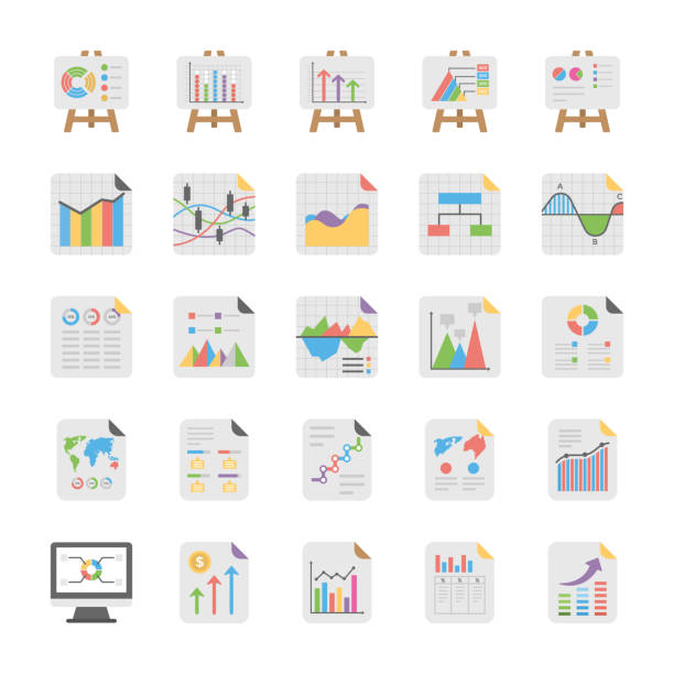 Reports and Diagrams Icons Pack A useful pack of reports, charts and diagrams. It manages a lot of information and it is needed to show this info in the best visual way, this Reports and Diagrams Vector Icons set include icons with examples for presentation of information. family tree chart stock illustrations