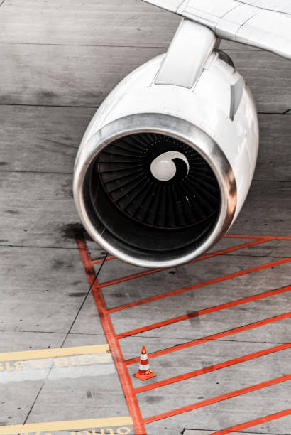 istock Engine, Turbine Airplane at Frankfurt Airport 960213056