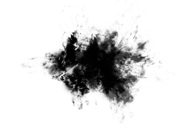 istock Black graphic color patches graphic brush strokes design effect element for background 960213354