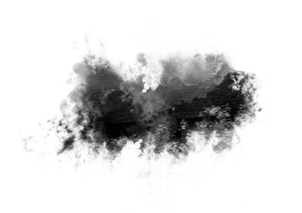 istock Black graphic color patches graphic brush strokes design effect element for background 960213388