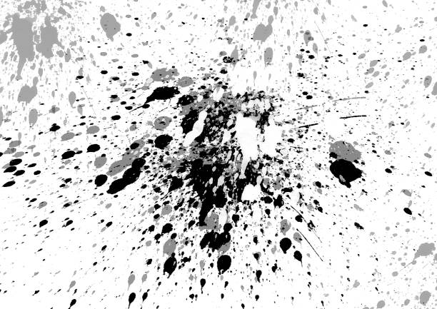istock Black graphic color patches graphic brush strokes design effect element for background 960213424