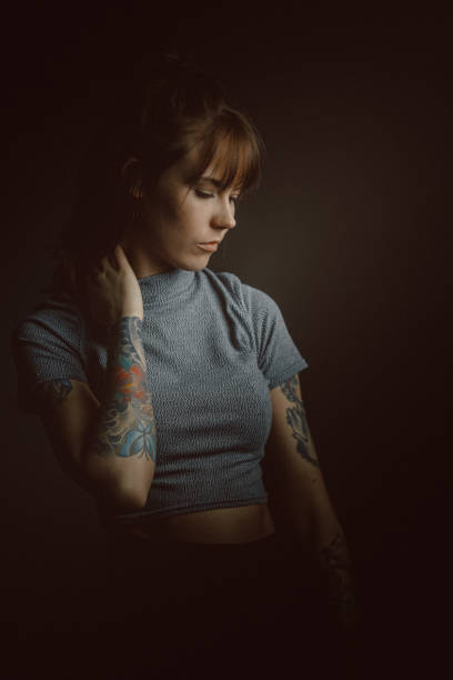 istock Beautiful young woman with tattoo 960217008