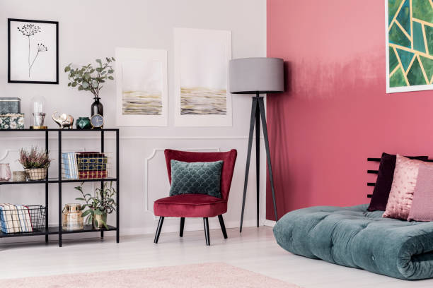 istock Green futon against ombre wall 960217244