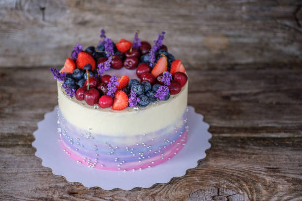 istock beautiful home cake decorated with lavender flowers 960223154