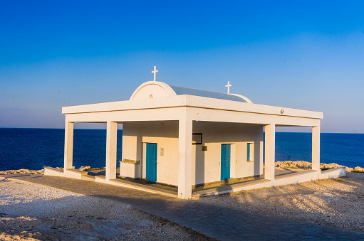 Small greek chapel near Cavo Greko, Ayia Napa, Greeek Cyprus