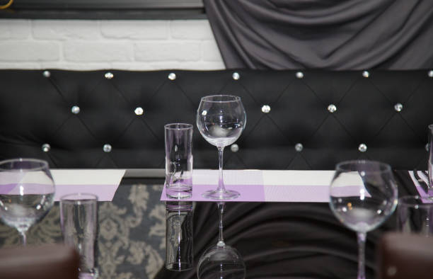 istock Empty glass glasses on the table in the restaurant 960231856