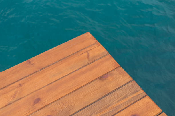istock Wooden table top on sea 960232220