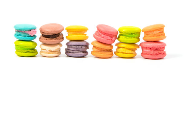 istock row of magaroons on white background 960239706