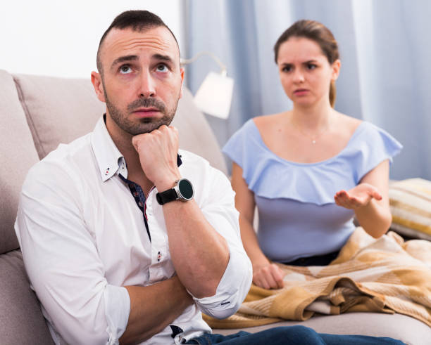 istock Sad male is depressing and husband is supporting him 960239906