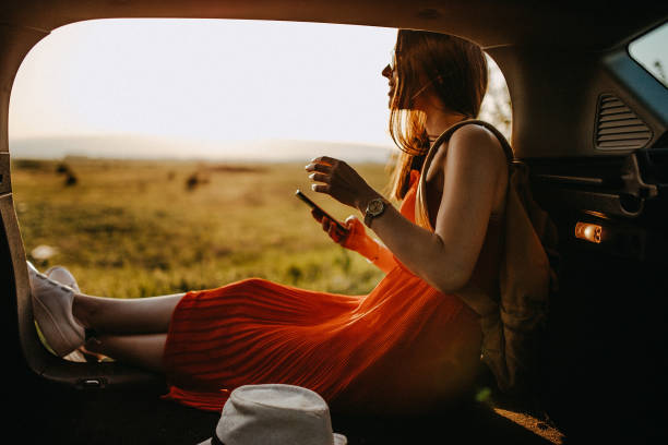 istock Girl watching sunset on a roadtrip 960240348