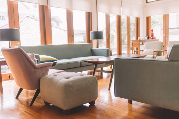 istock cozy living room with wood material 960249646