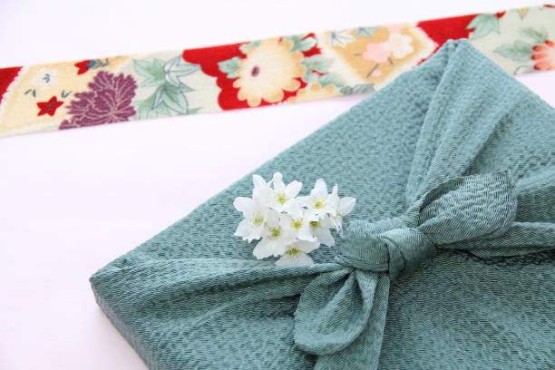 istock Japanese gift with flower 960265216