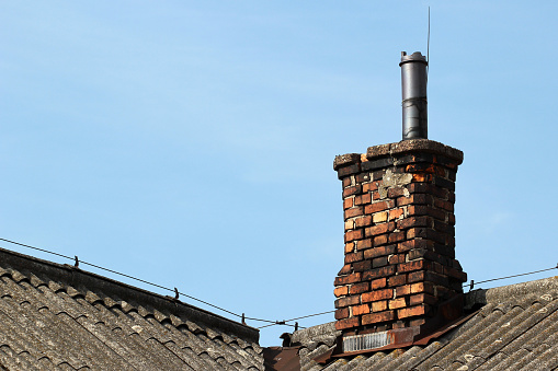 Close  up of Dutch architecture. Roof of the building