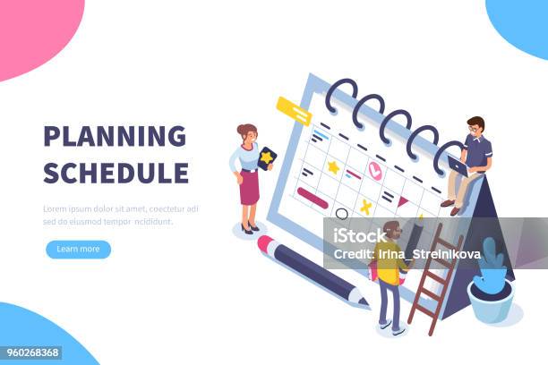 Der Zeitplan Stock Vektor Art und mehr Bilder von Kalender - Kalender, Terminplanung, Planung