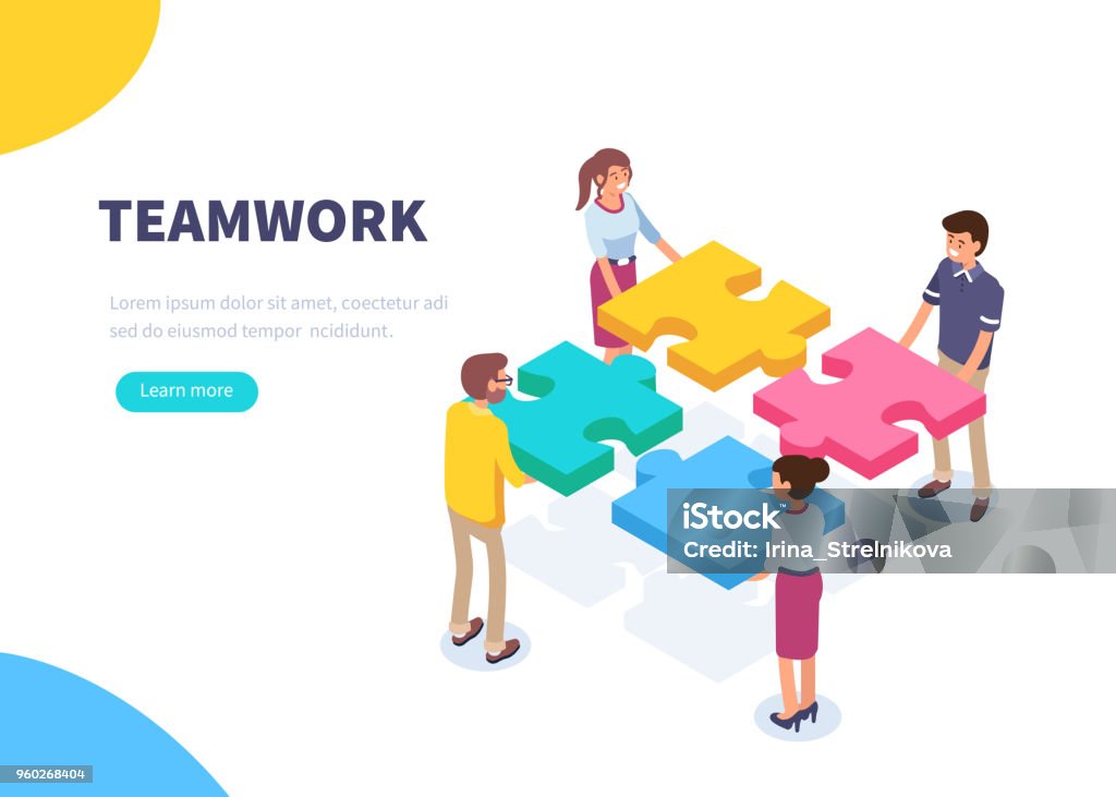 teamwork (Teamarbeit)  - Lizenzfrei Zusammenarbeit Vektorgrafik