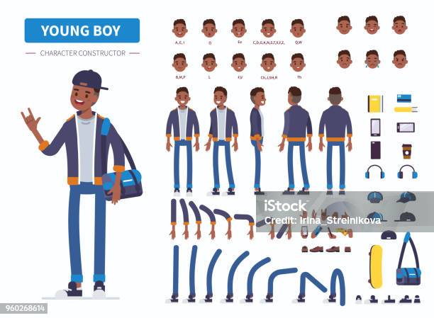 Young Boy Stock Illustration - Download Image Now - Characters, Teenager, Cartoon