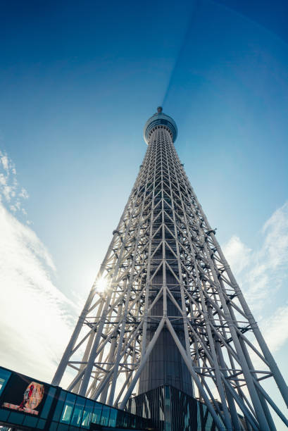 tour tokyo skytree vue horizontale - sky tree audio photos et images de collection