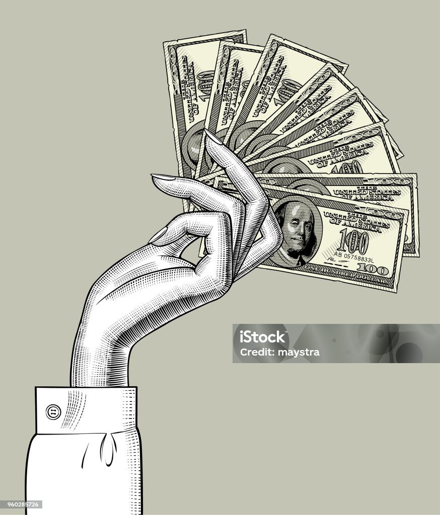 Bàn Tay Của Người Phụ Nữ Cọ Xuống Với Fan Hâm Mộ Của 100 Đô La ...