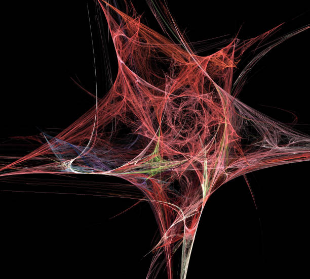 istock image of one Digital Fractal on Black Color 960286198