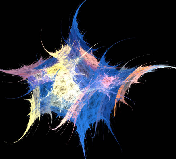 istock image of one Digital Fractal on Black Color 960287368