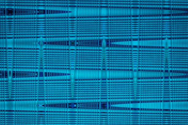 istock Ultra blue Swatch textile, fabric grainy surface for book cover, linen design element, grunge texture 960293514
