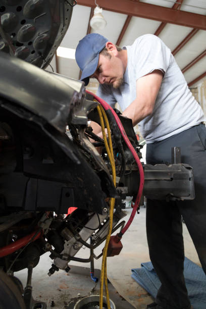 istock Auto Repair Garage with Mechanic 960294922