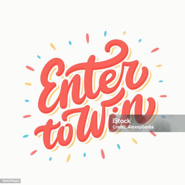 Enter To Win Sign Stock Illustration - Download Image Now - Winning, Entering, Competition