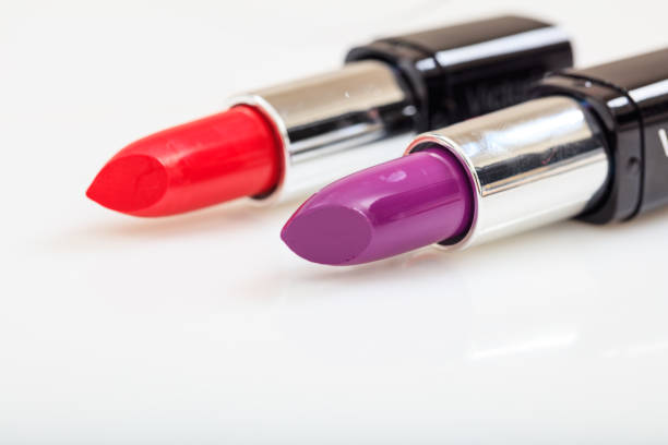Isolated red lipsticks over white background