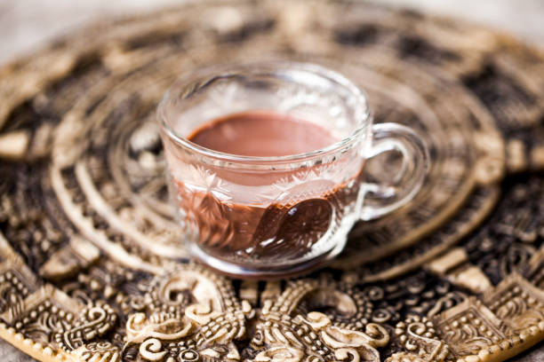 cup of coffee and portion of cake for break