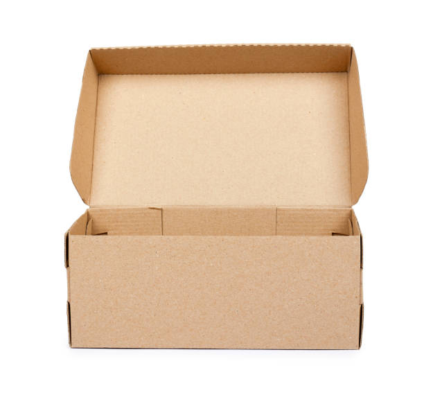 istock Brown cardboard box for packaging and delivery, isolated on white background 960307844