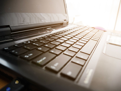 keyboard on working notebook,Keyboard and the light