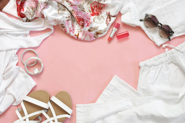 istock Set of white clothes and accessories 960326452