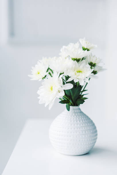 istock white flowers in modern vase on table 960333604