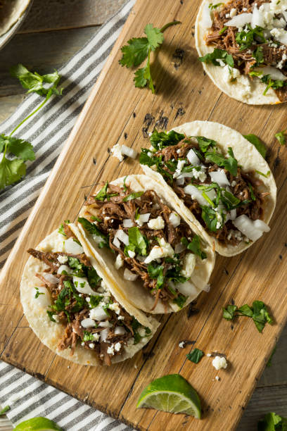 istock Spicy Homemade Beef Barbacoa Tacos 960337148