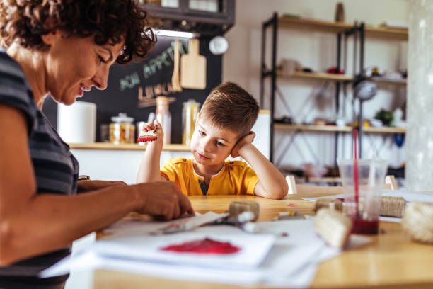 istock Mother with her little artist 960341338
