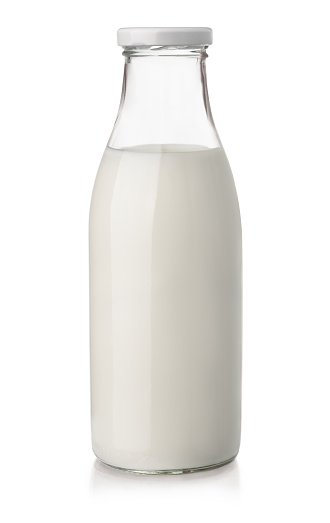 Milk bottle isolated on white