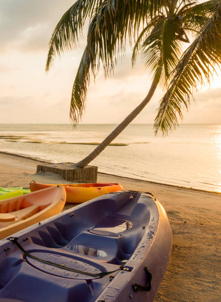 istock Beach Sunrise With Kayaks 960345328