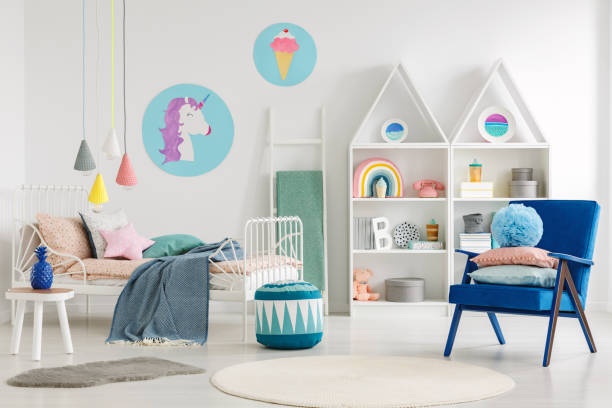 istock Colorful kid's bedroom interior 960345442