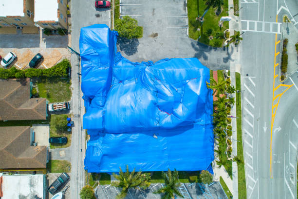 istock Aerial building tented for fumigation pest control 960345484