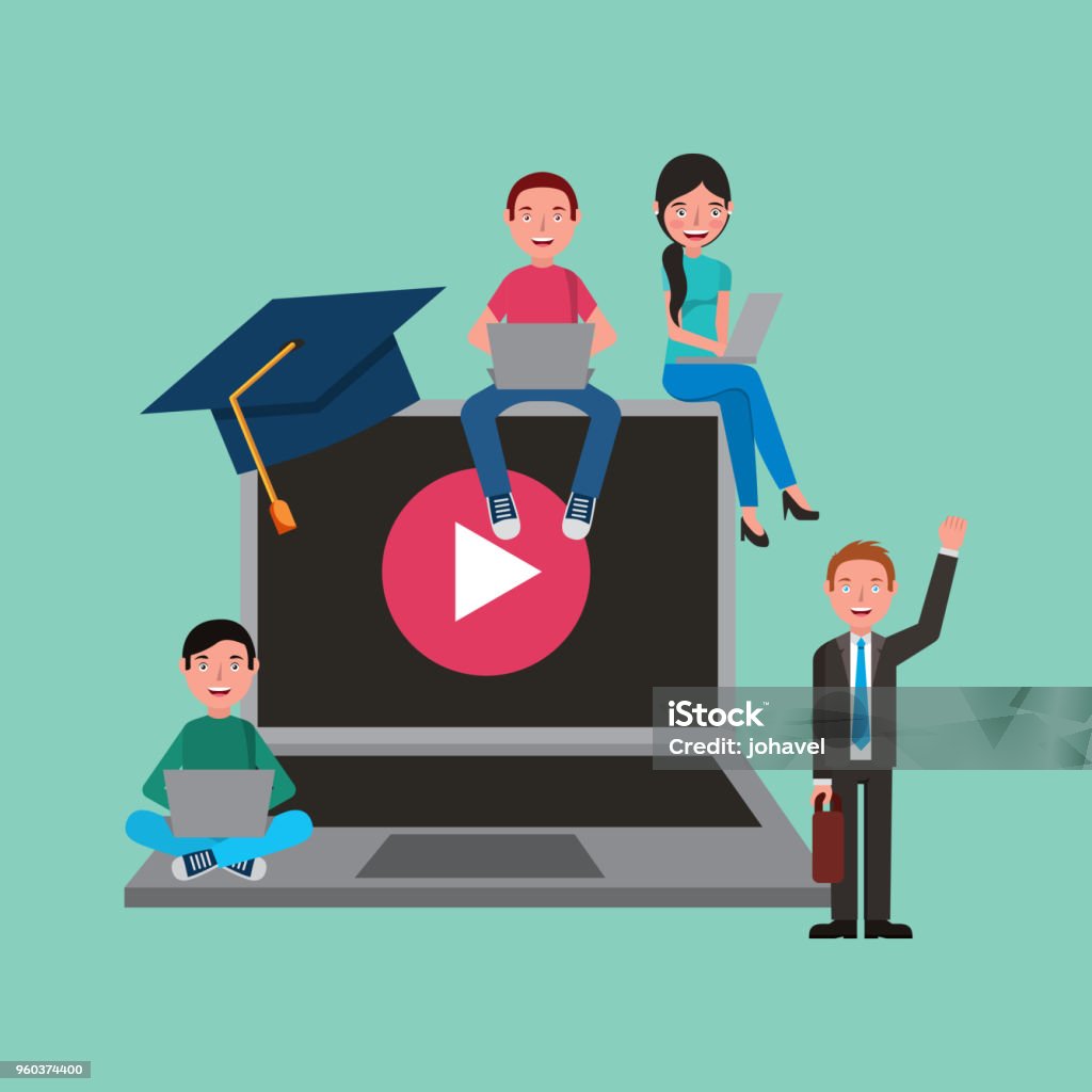 Person Learning Animation People Learning Education Related Stock Illustration - Download Image ...