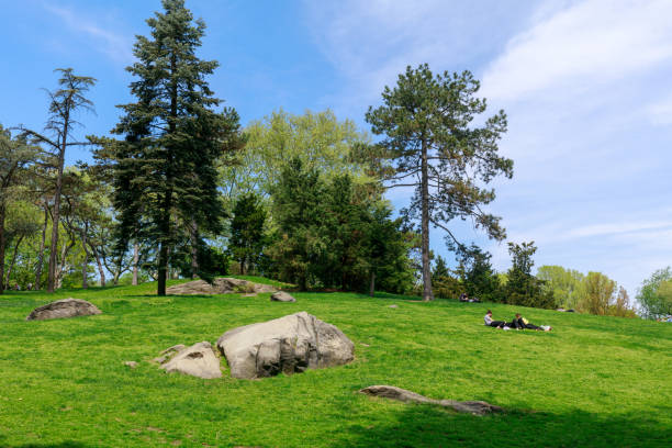 New York, USA - May 8, 2018 : Scenery of Central Park at spring in NYC