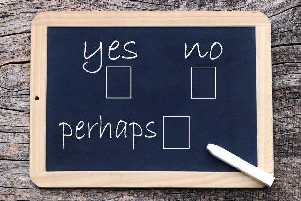 istock Yes or no or maybe - to mark on a board 960391474