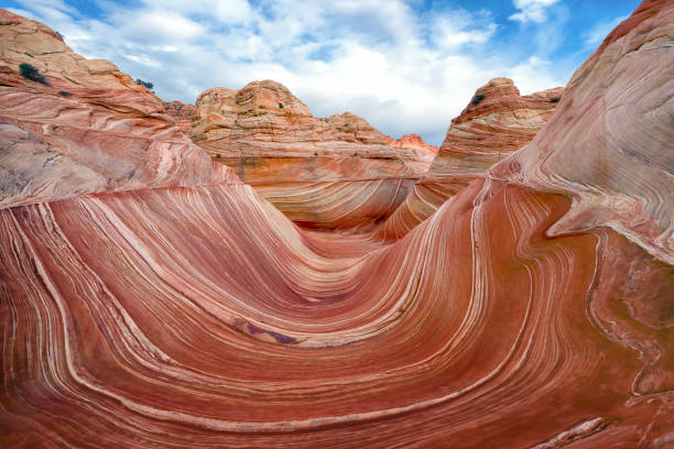 The Wave The Wave, rock formation in Coyote Buttes North,Arizona USA coyote buttes stock pictures, royalty-free photos & images