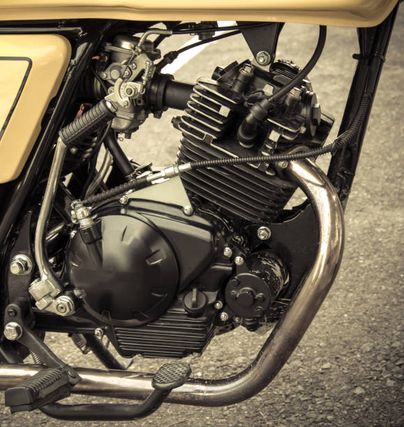 istock Vintage motorcycle exhaust pipes.vintage tone 960420286