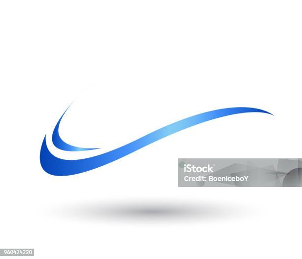 Water Wave Swoosh Symbol And Icon Logo Template Vector Stock Illustration - Download Image Now