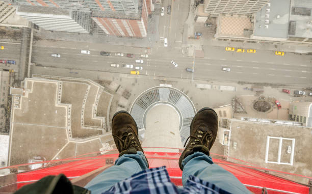 istock Standing above Calgary, AB on the glass in Calgary Tower 960432248