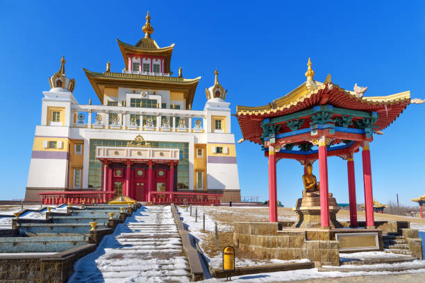 istock Buddhist complex Golden Abode of Buddha Shakyamuni in spring. Elista. Russia 960440922