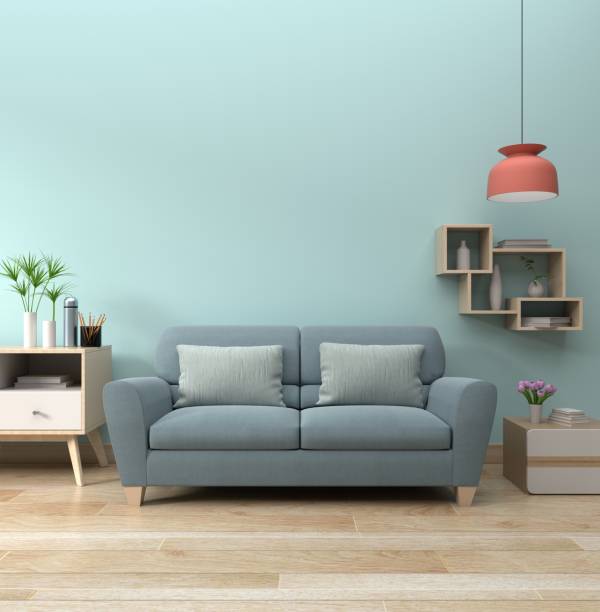 istock modern living room interior with sofa lamp and green plants 960458454