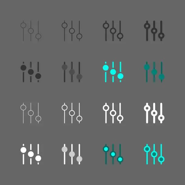 Vector illustration of Sound Mixer Icon - Multi Series