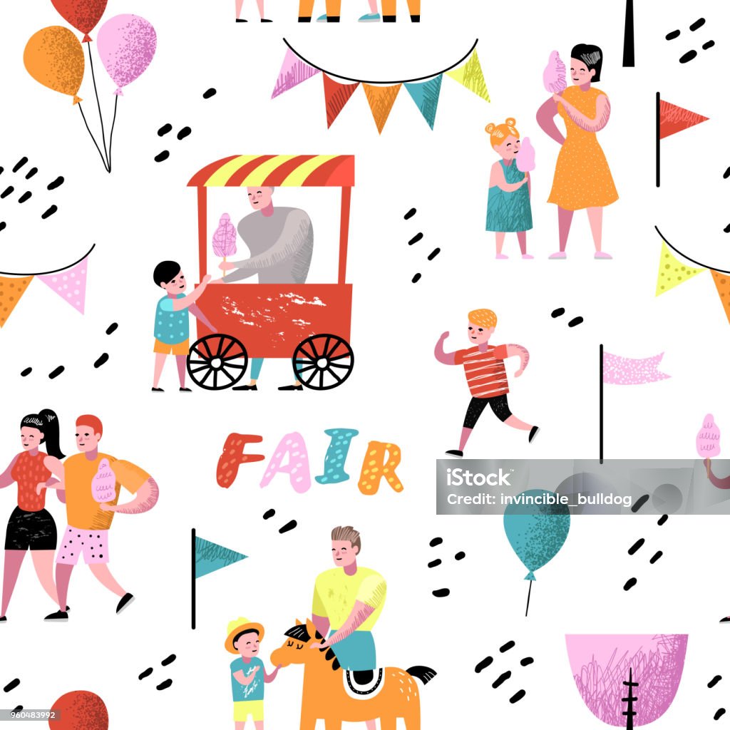 Mùa Hè Vui Vẻ Hội Chợ Liền Mạch Mô Hình Nhân Vật Công Viên Giải ...